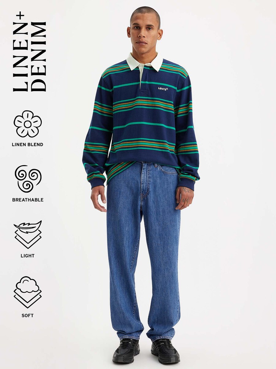 Джинсы свободного кроя LEVIS ┬о 568тДв Loose Straight Linen + Denim, Blue denim — фото 2
