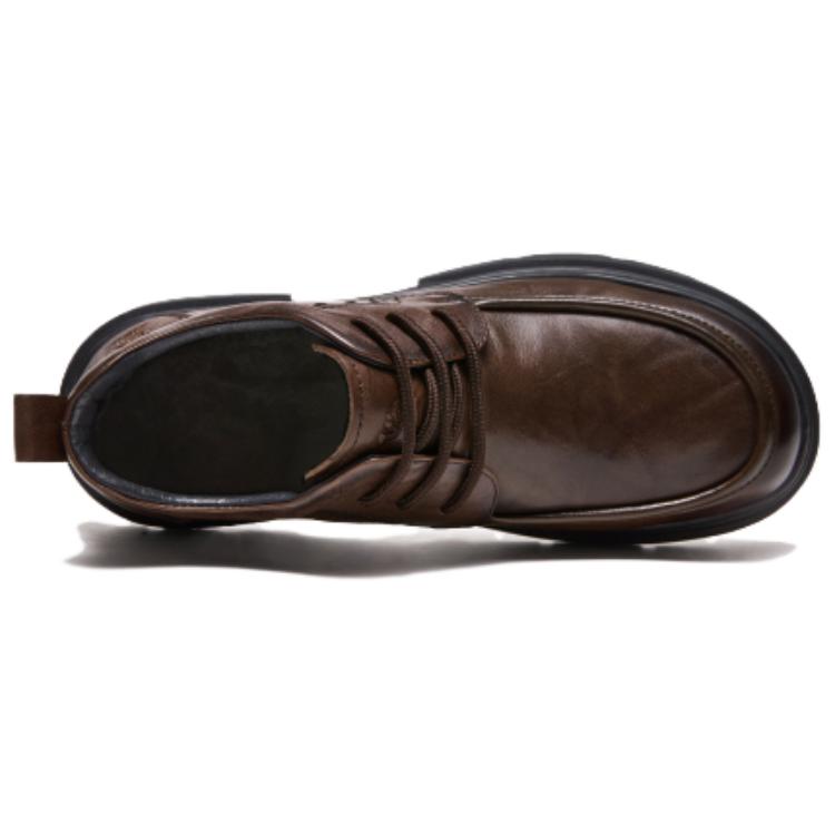 CAMEL Повседневные кожаные туфли мужские low top Brown/Black — фото 4