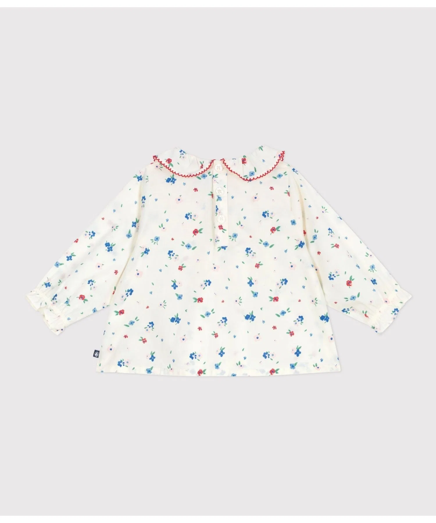 Детская блузка PETIT BATEAU с цветочным принтом и рюшами — фото 2