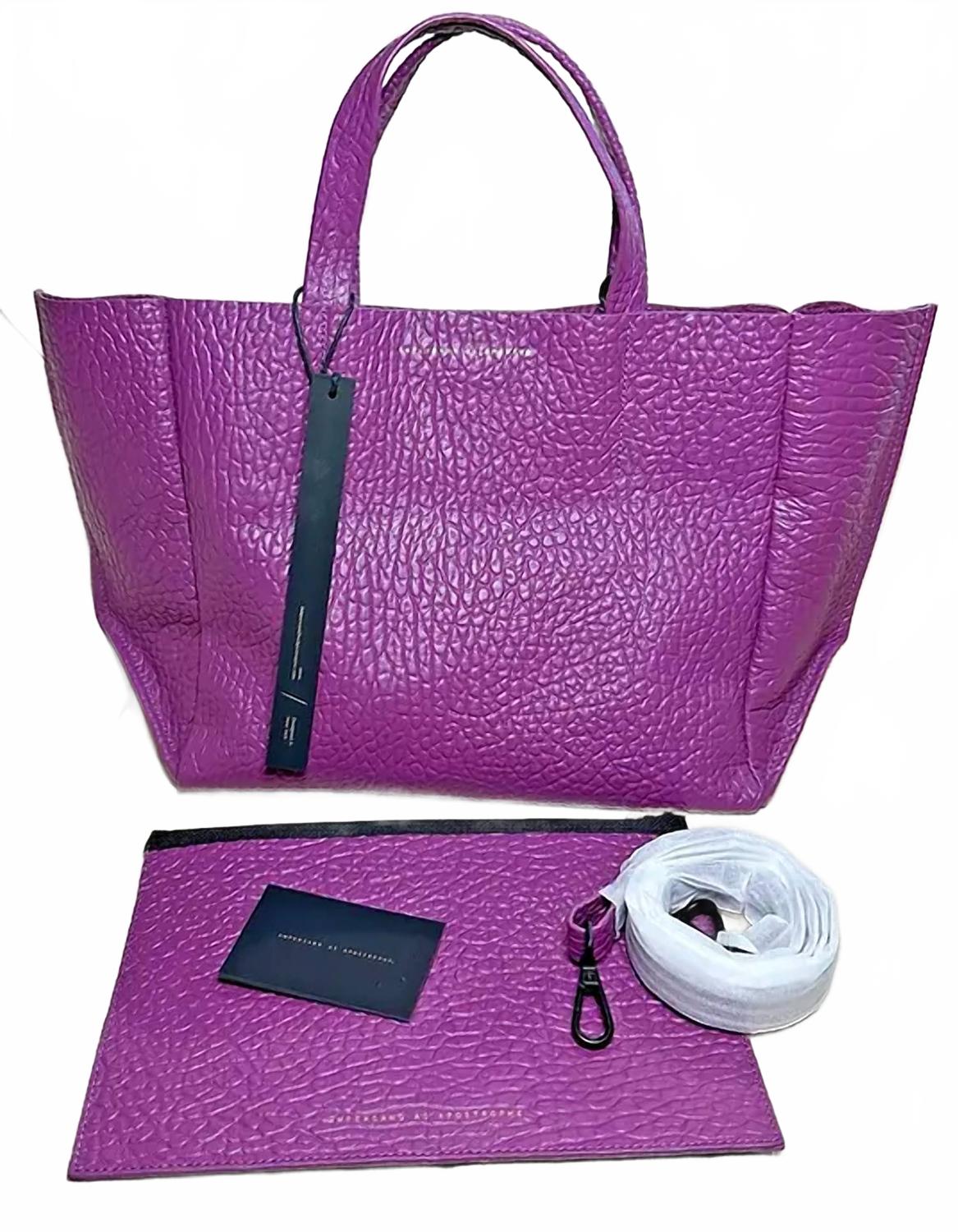 

AMPERSAND AS APOSTROPHE Кожаная сумка-тоут полупальто цвета маджента