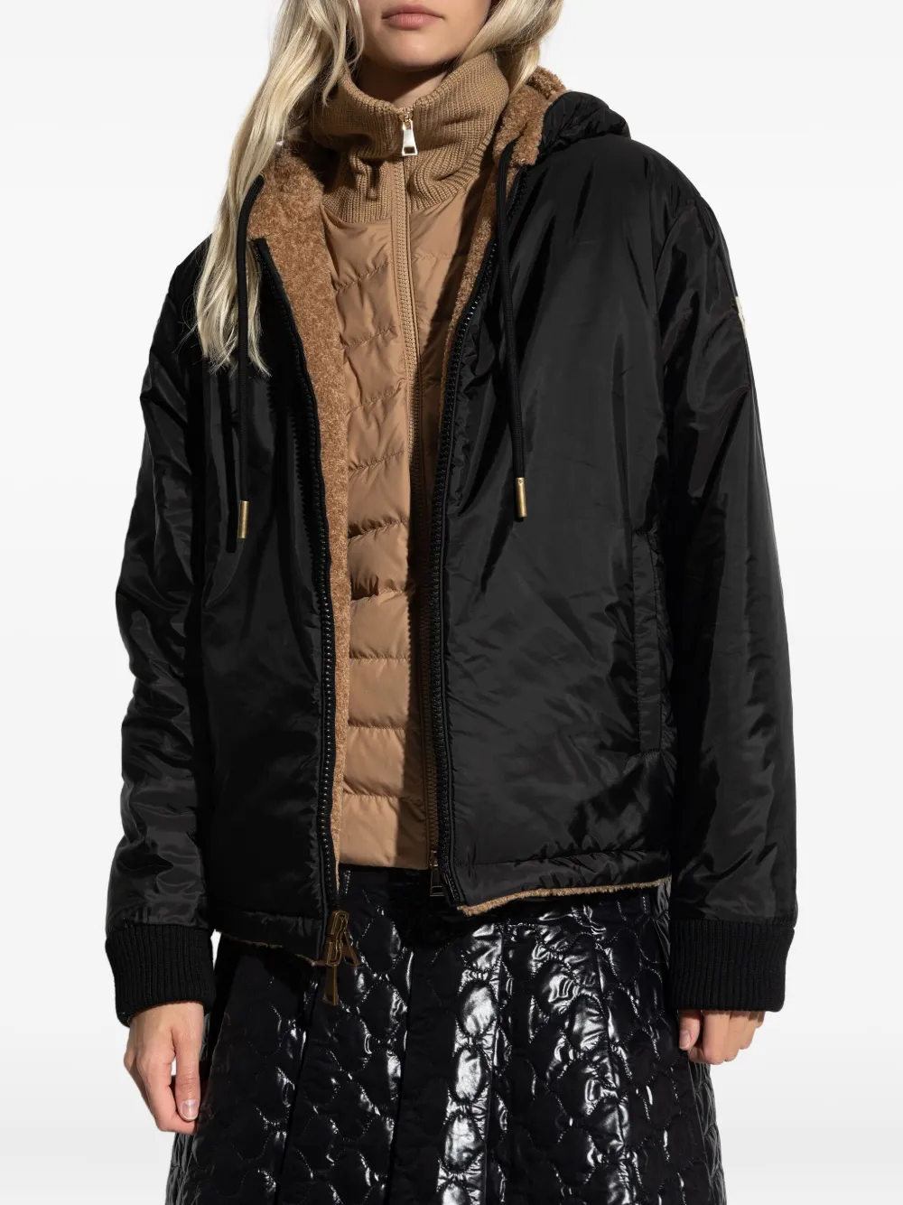 Куртка из флиса "тедди" с капюшоном Moncler, коричневый — фото 4