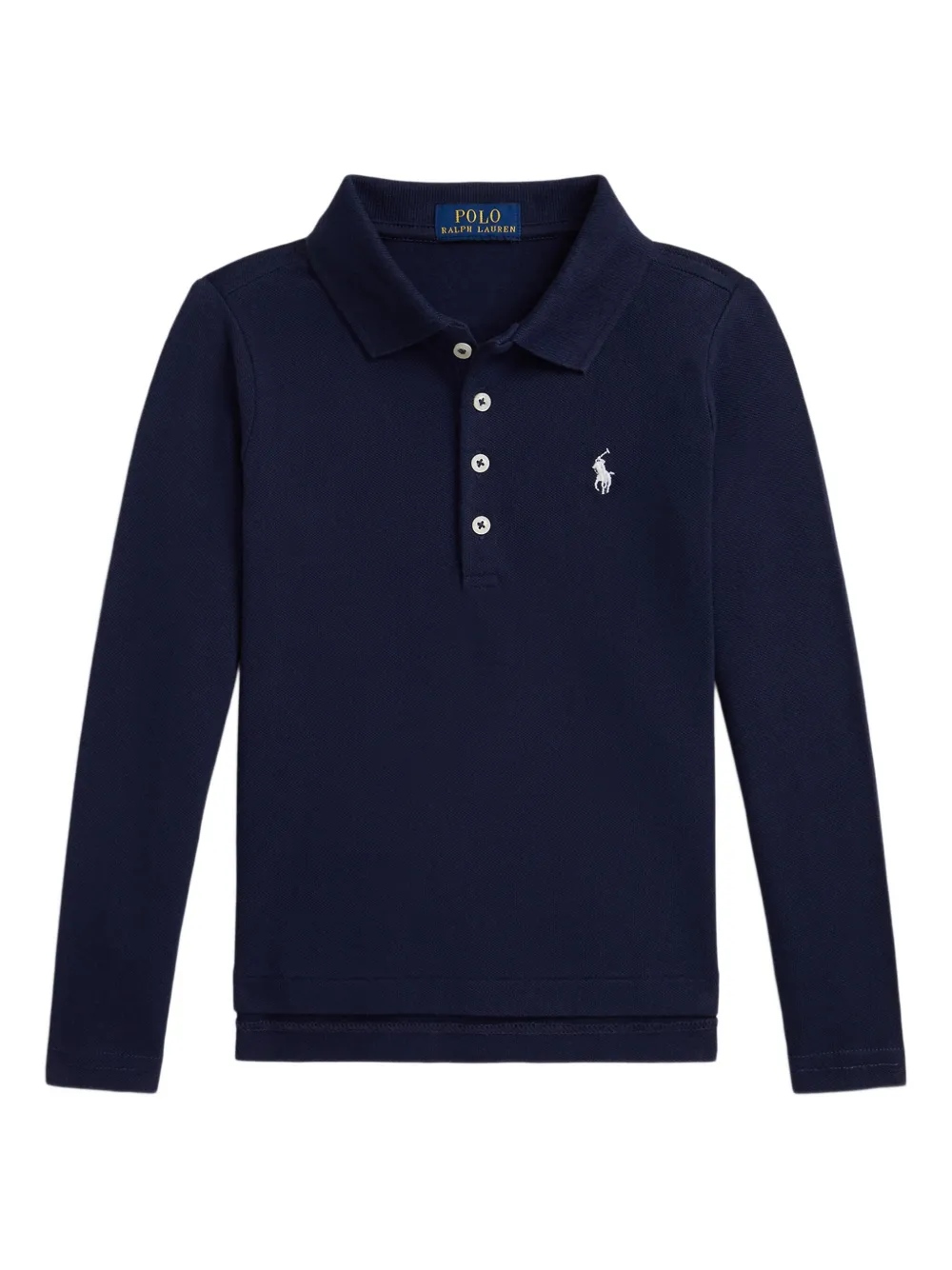 

Рубашка поло с вышитым логотипом POLO RALPH LAUREN KIDS, синий