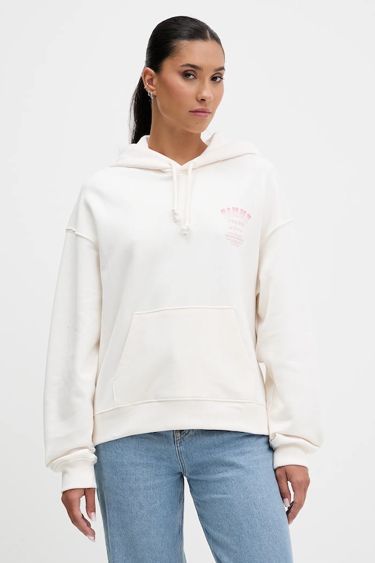 

Хлопковая толстовка Tommy Jeans, бежевый