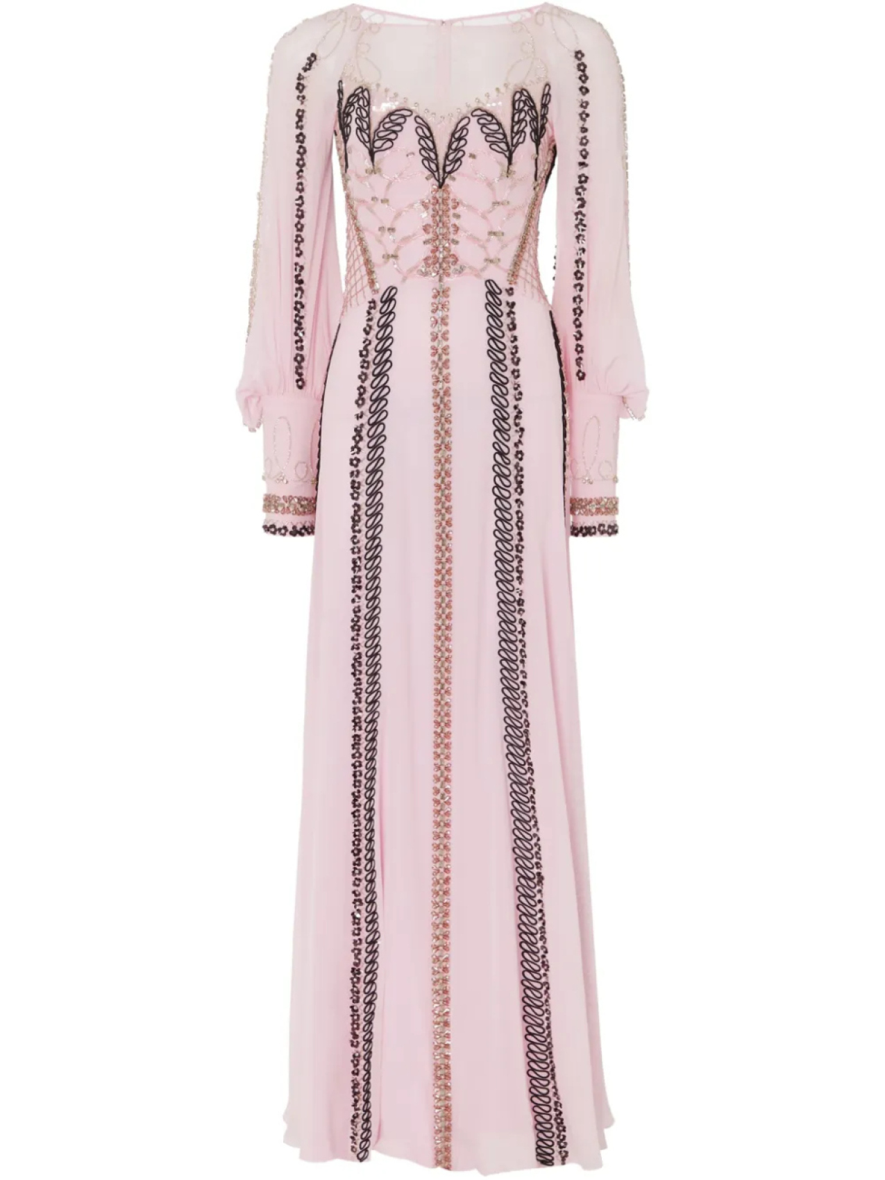 

Платье макси с длинными рукавами Temperley London, розовый