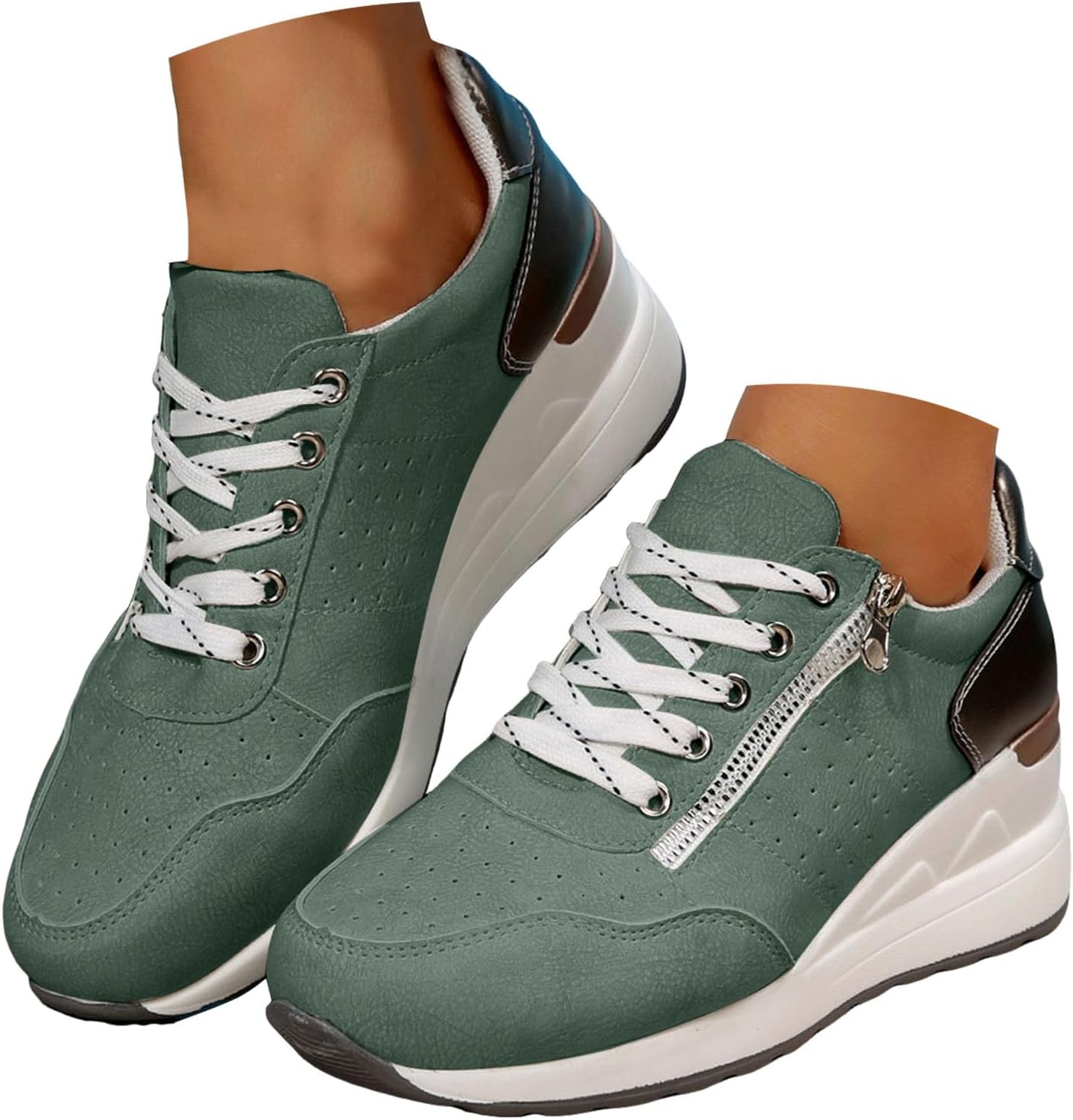 

Женские кроссовки на платформе с липучкой Hbeylia