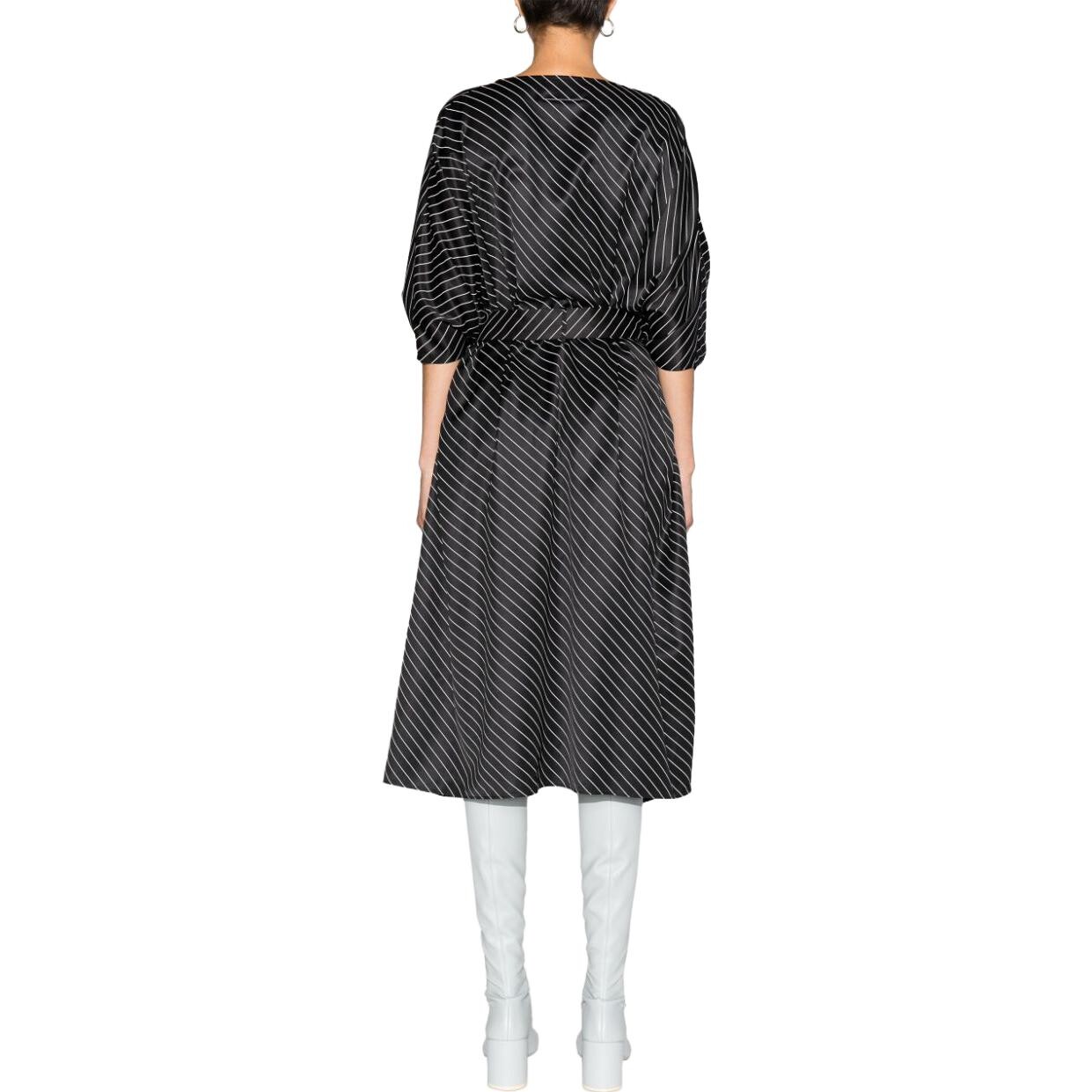 Платье женское Mm6 Maison Margiela с косой полосой, черный — фото 3