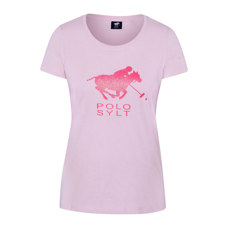 

Футболка с блестящим логотипом POLO SYLT, цвет rosa