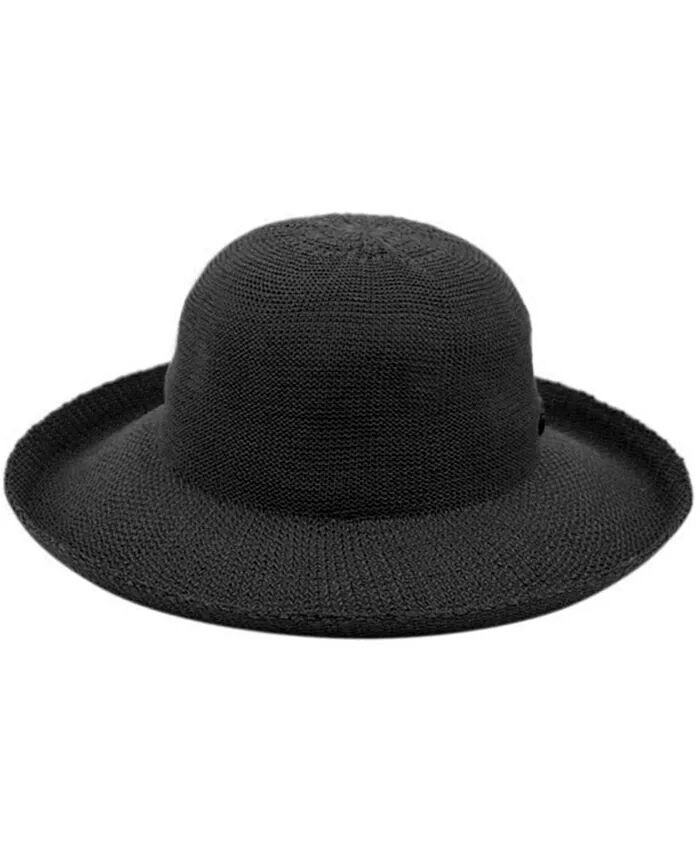 

Солнцезащитная панама с широкими полями и закатанным краем Angela & William Epoch Hats Company, черный