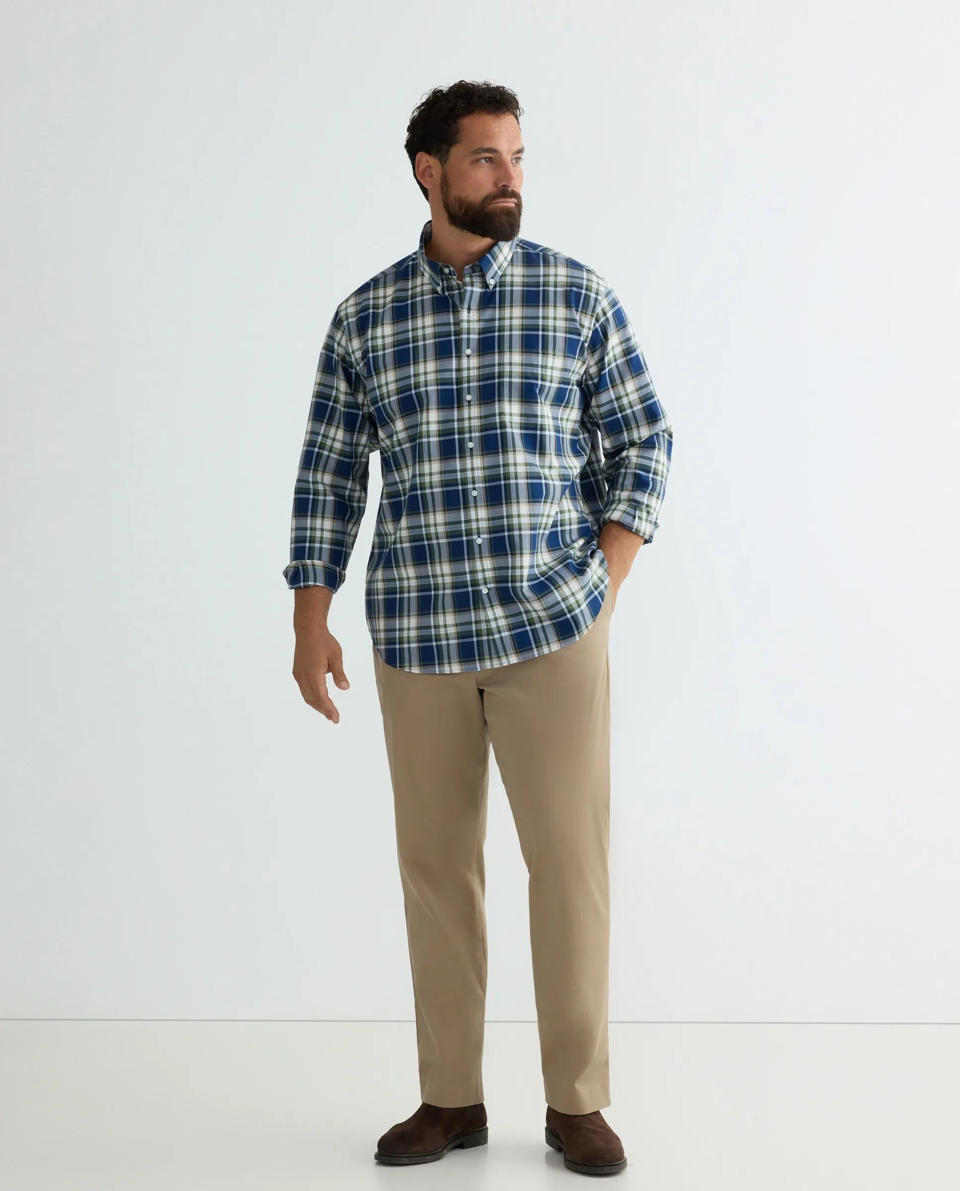 

Мужские спортивные брюки больших размеров, стиль чинос Rushmore, серо-коричневый