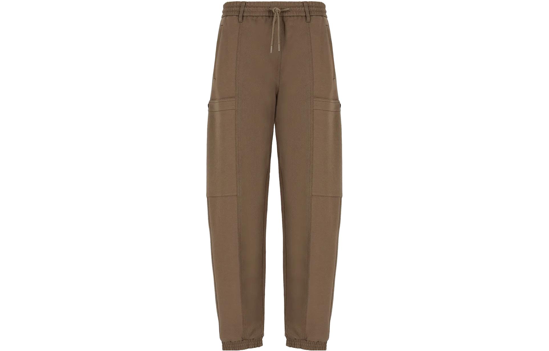 Эластичные хлопковые спортивные брюки Tonal Design EMPORIO ARMANI, черный — фото 4