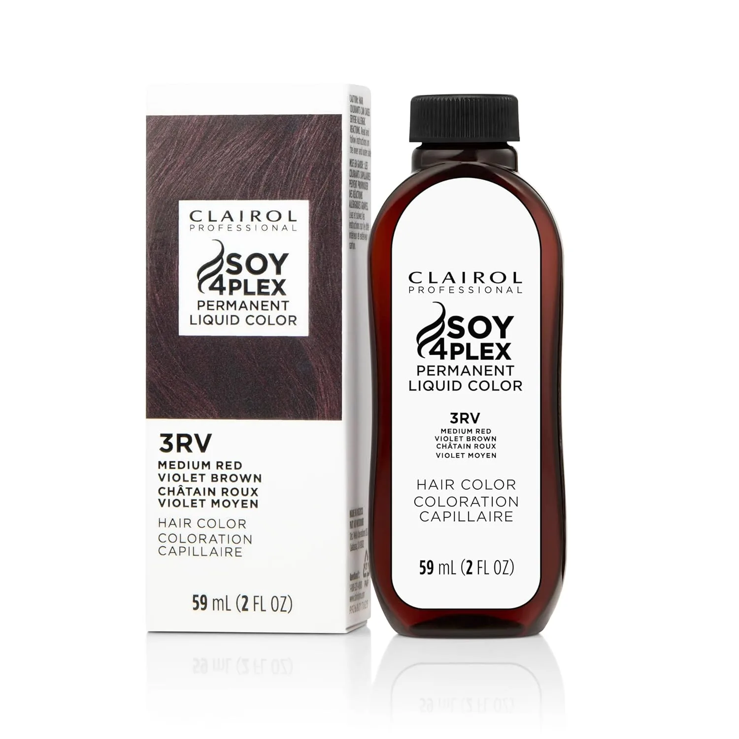 Стойкая краска для волос Clairol Professional Liquicolor от средне-коричневого до рыжевато-фиолетово-коричневого цвета со 100% закрашиванием седины | Упаковка может отличаться, 3rv Medium Red Violet Brown