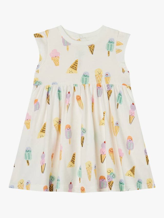

Детское хлопчатобумажное платье для мороженого Stella McCartney Kids, белый