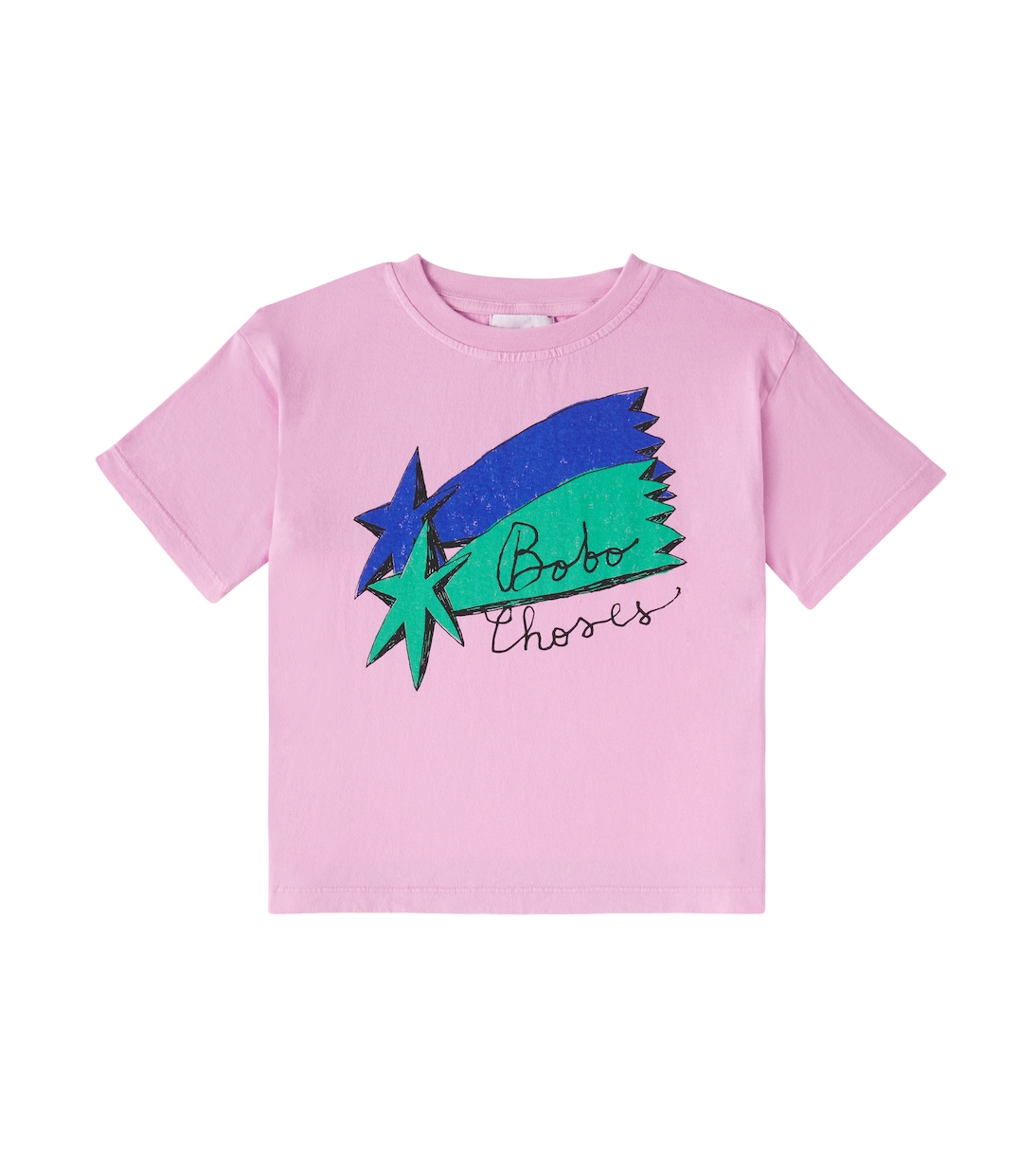

Футболка из хлопкового джерси Shooting Stars Bobo Choses, розовый