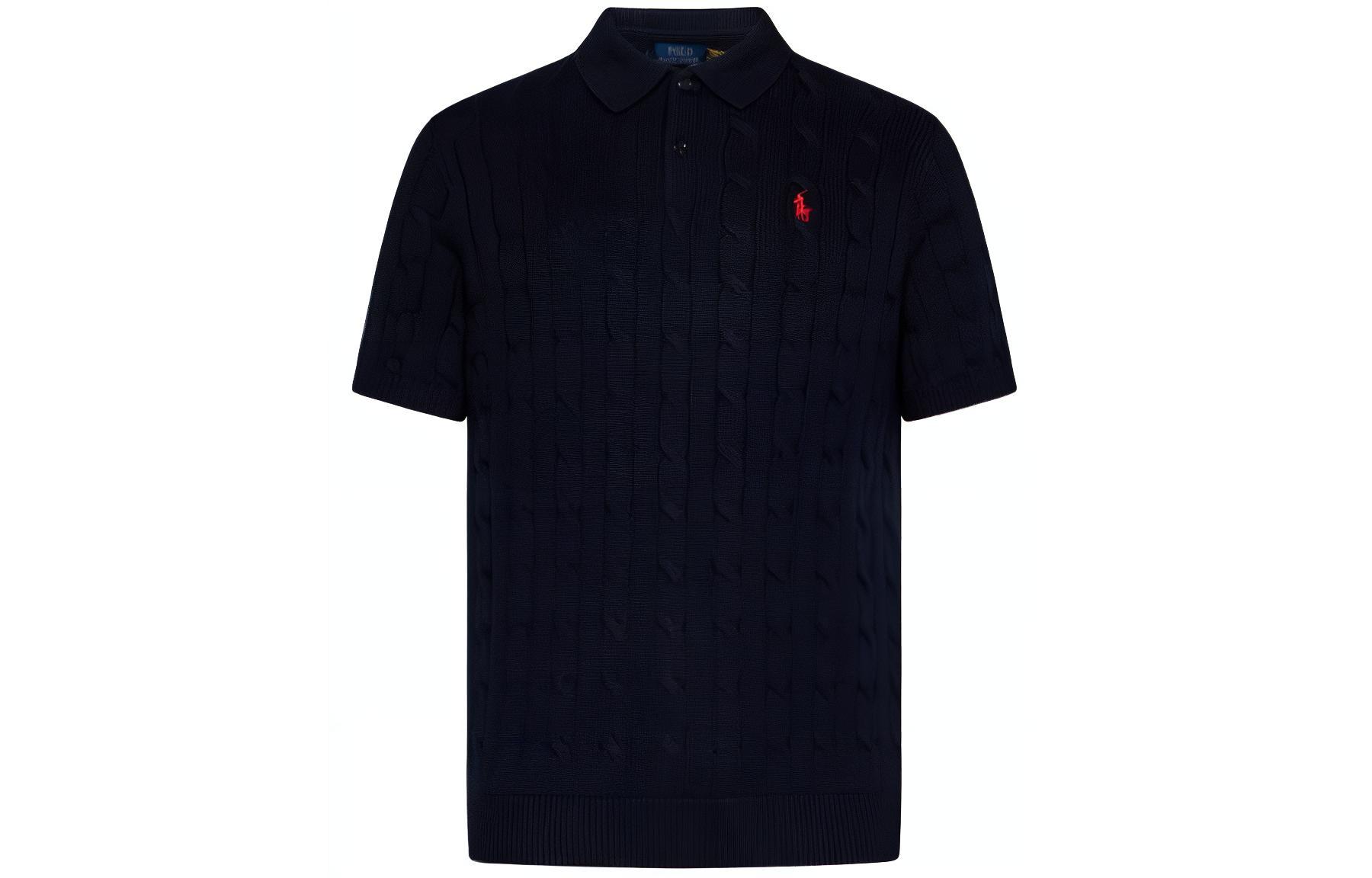

Рубашка-поло Polo Pony Cable-knit Polo Ralph Lauren, Marine Blue