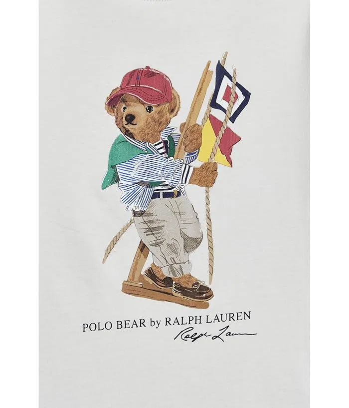 Футболка с медведем Polo Bear Cotton Jersey Polo Ralph Lauren Kids, SP26 Bear/Deckwash White — фото 3