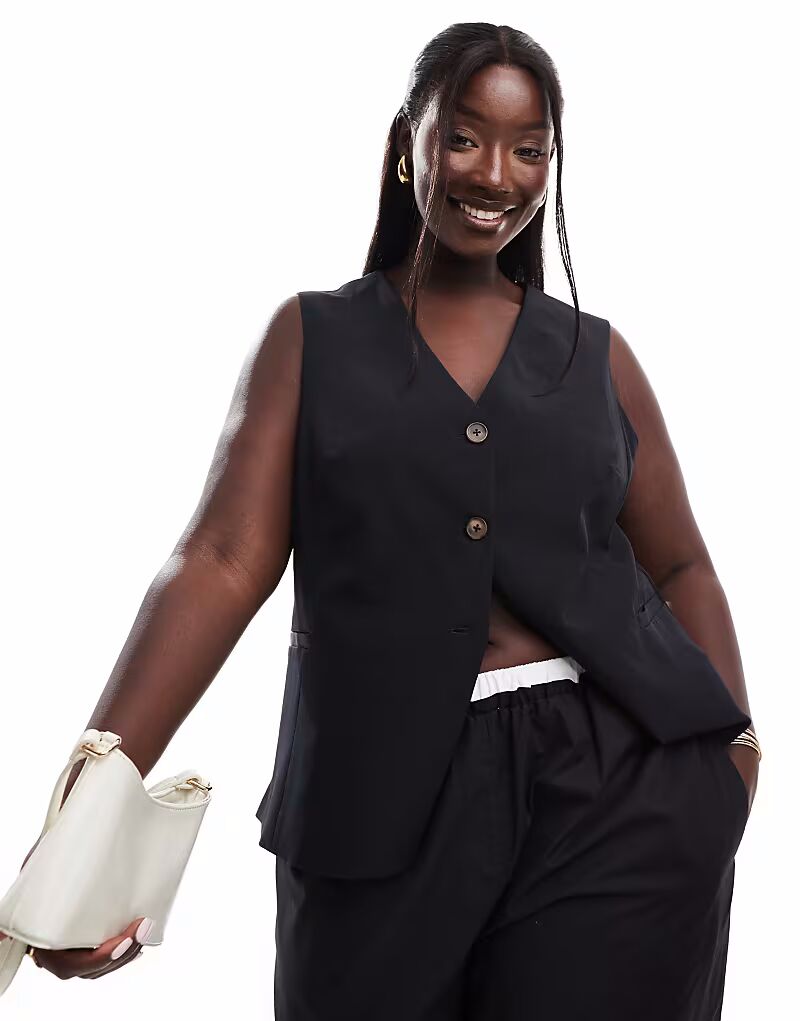 

Удлиненный жилет New Look Curve черного цвета