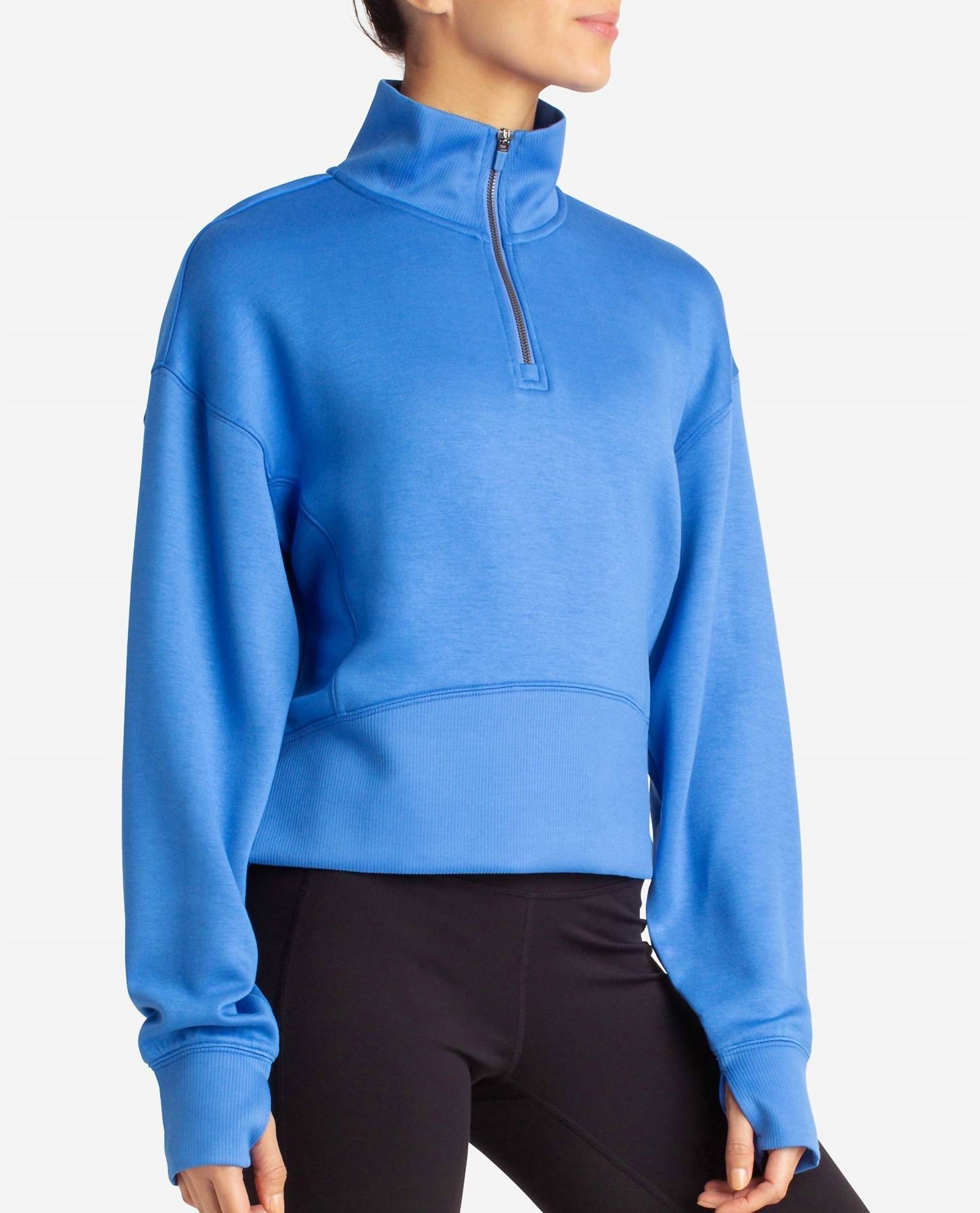 

Куртка-корсет Scuba Corset Half Zip в цвете Palace Blue Danskin
