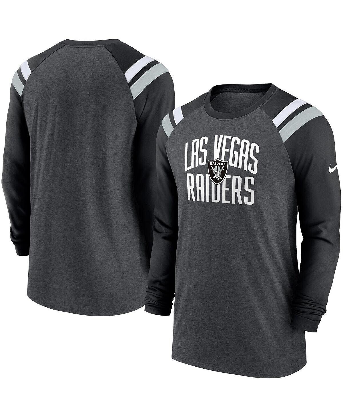 

Мужская темно-серая черная модная спортивная футболка Las Vegas Raiders Tri-Blend реглан с длинным рукавом Nike, Черный, Мужская темно-серая черная модная спортивная футболка Las Vegas Raiders Tri-Blend реглан с длинным рукавом Nike