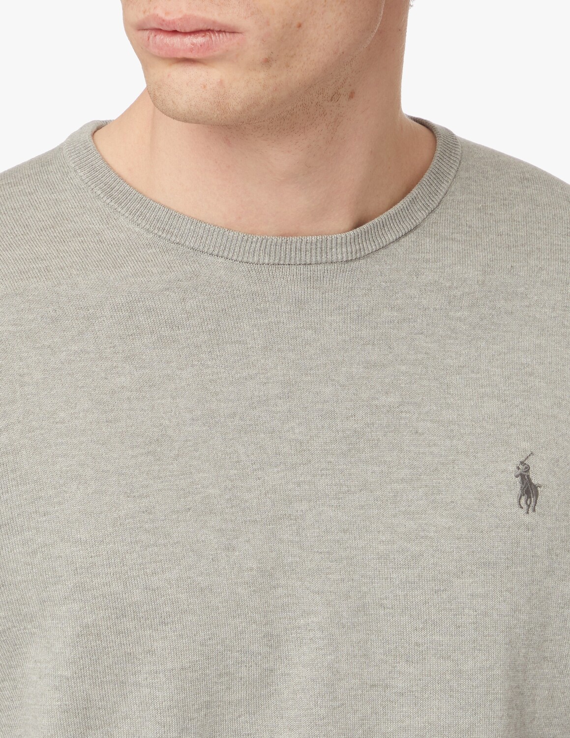 Хлопковый свитер с v-образным вырезом Ralph Lauren, цвет Andover Heather — фото 4