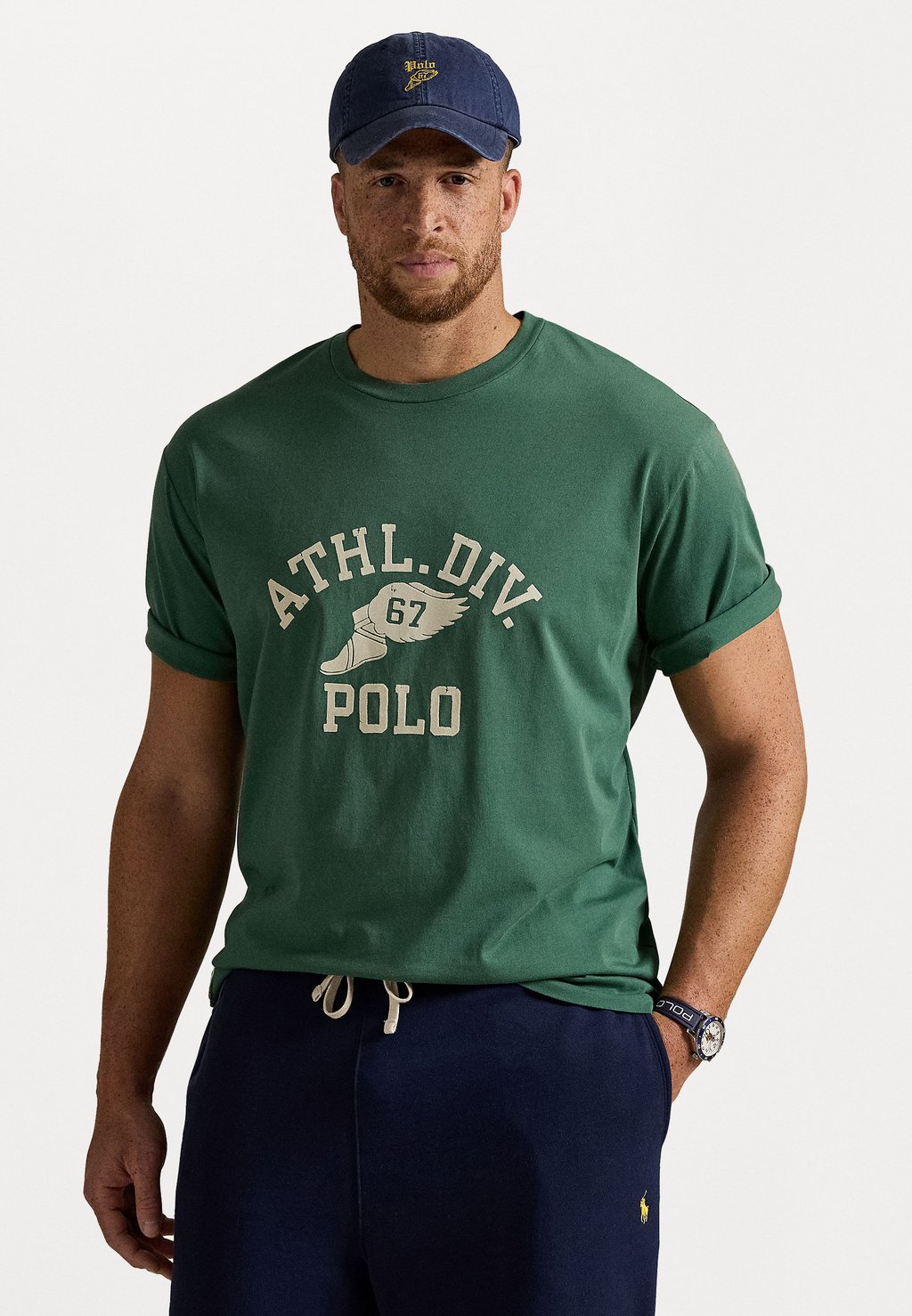 

Футболка с принтом JERSEY GRAPHIC T-SHIRT Polo Ralph Lauren Big & Tall, цвет Washed Forest