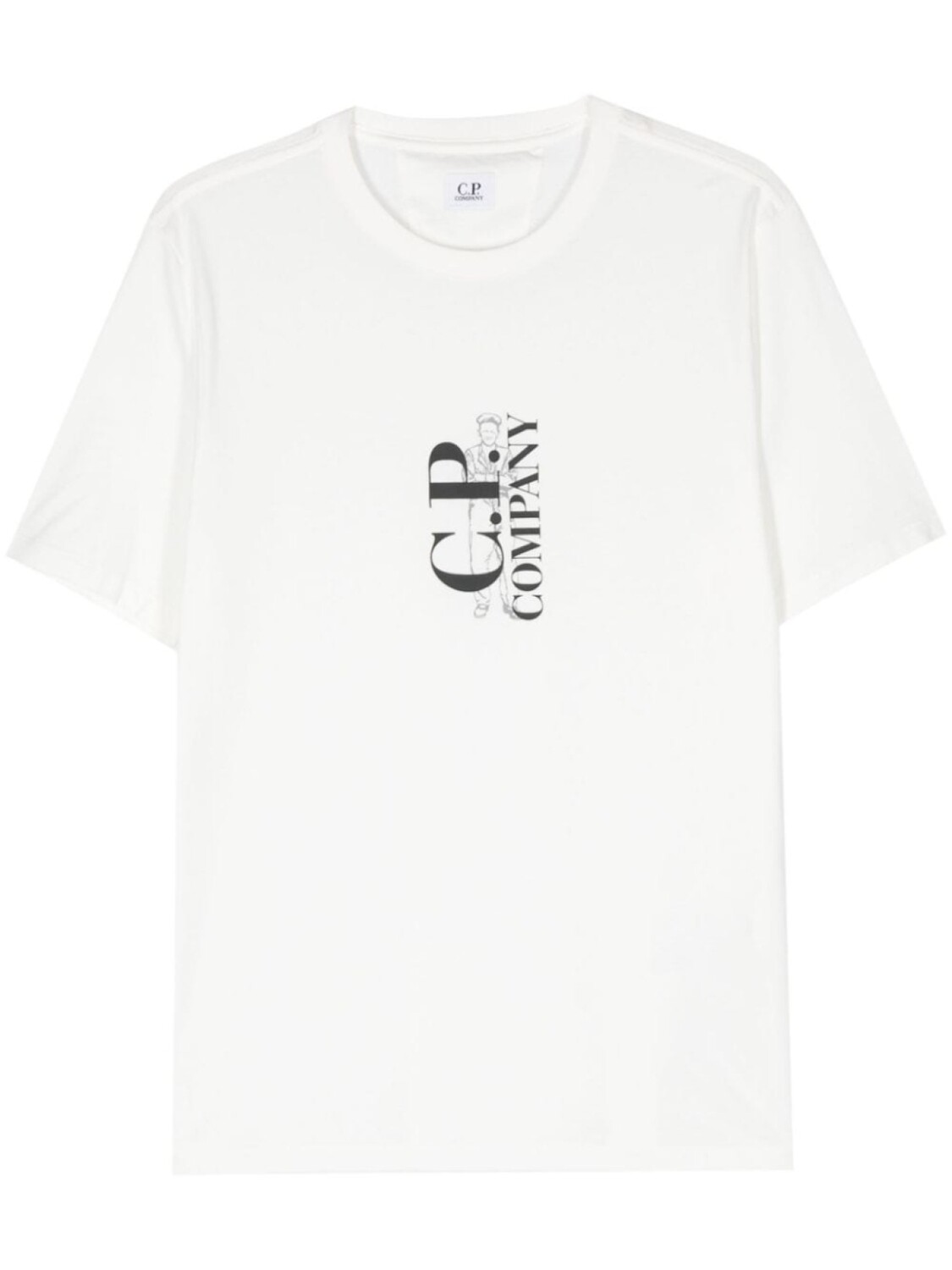 

C.P. Company футболка с логотипом, белый
