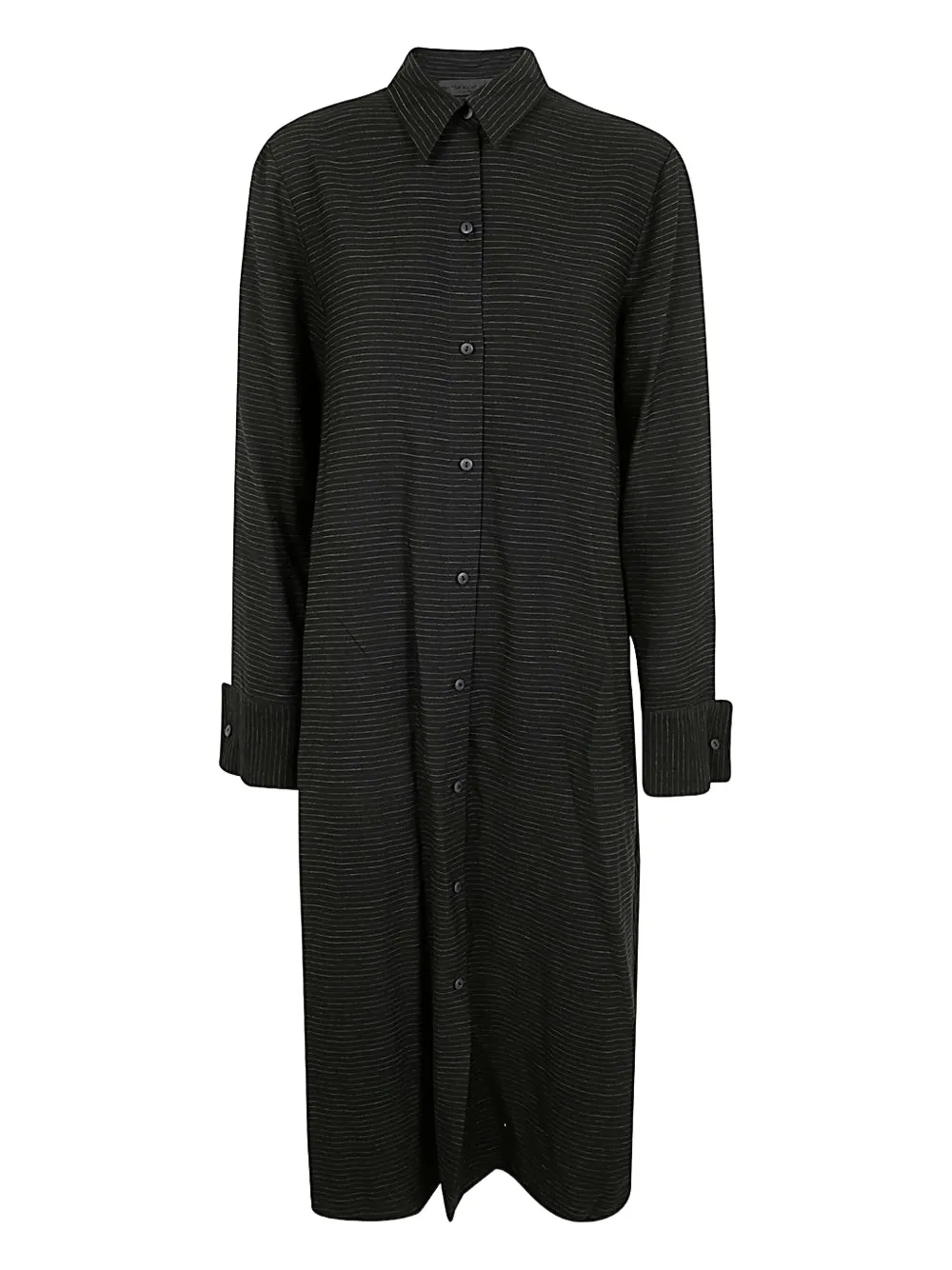 

Платье в полоску на пуговицах Maria Calderara, черный