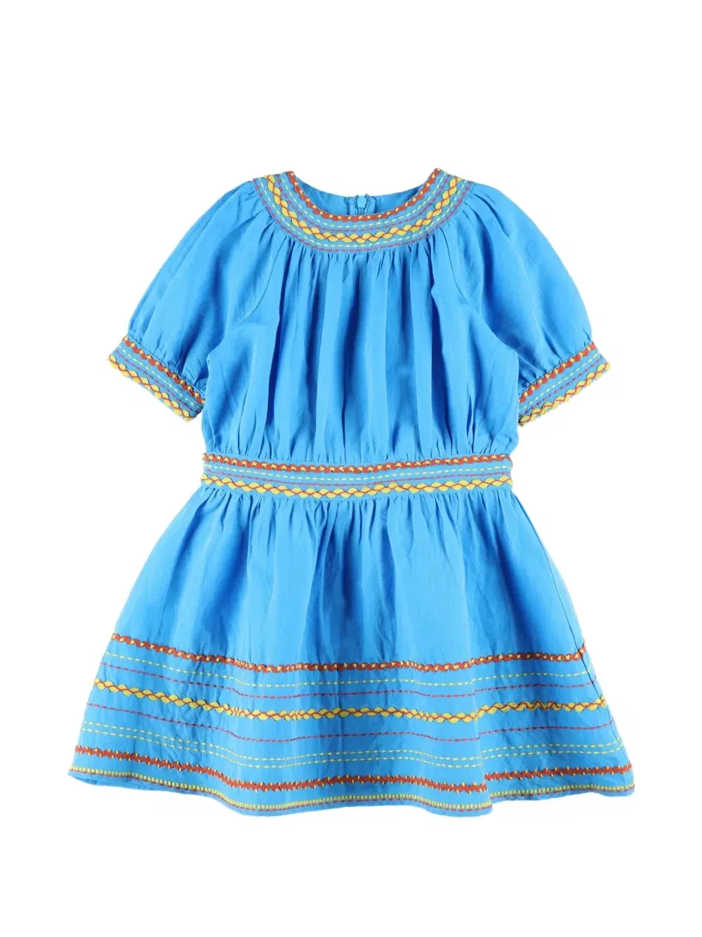 Платье с вышивкой Stella McCartney Kids, синий