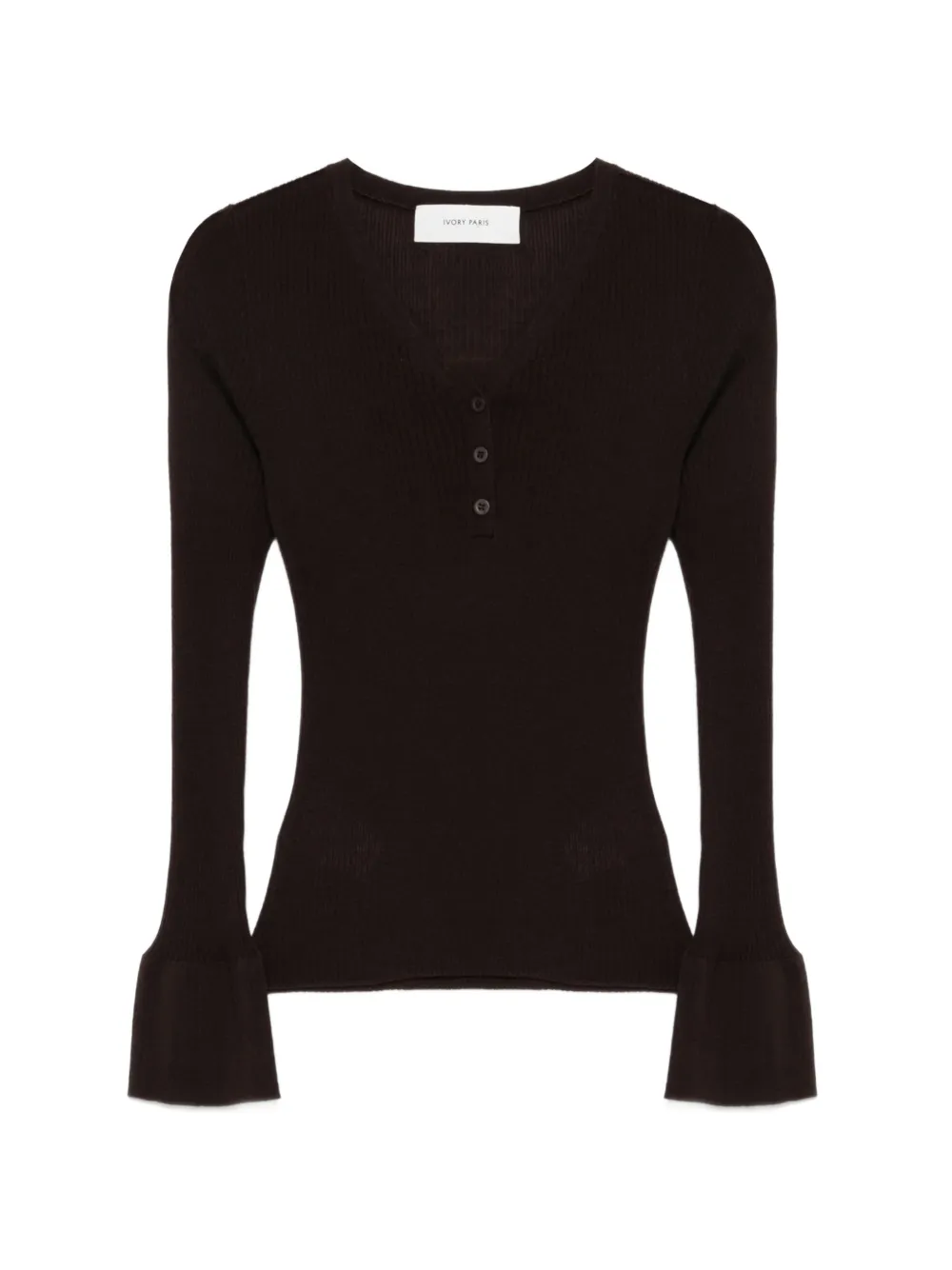 

Топ с расклешенными манжетами Ivory Paris, коричневый