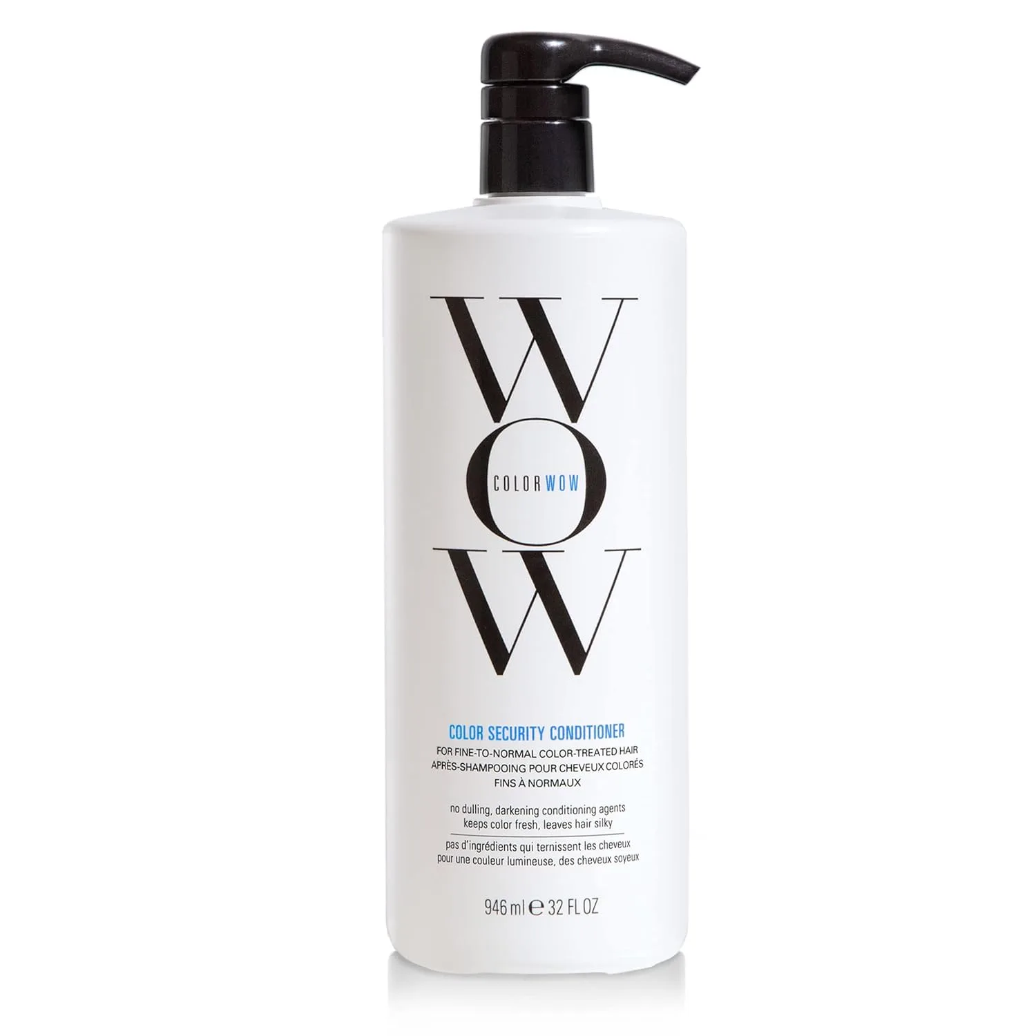 COLOR WOW Color Security Conditioner для тонких и нормальных волос - легкое увлажнение для тонких, хрупких волос, распутывает, питает и придает блеск с аргановым маслом, защищает цвет и от нагрева 946 мл (1 шт.), yellow