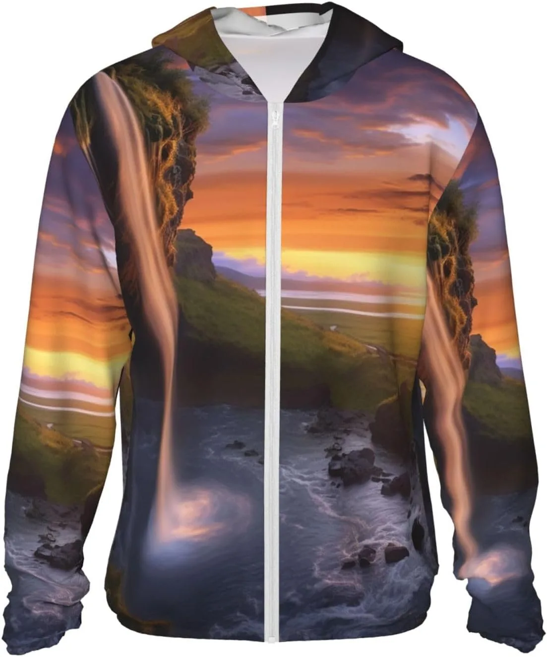 

Мужская толстовка с защитой от солнца UPF 50+ Waterfall at Sunset DWVTSLH