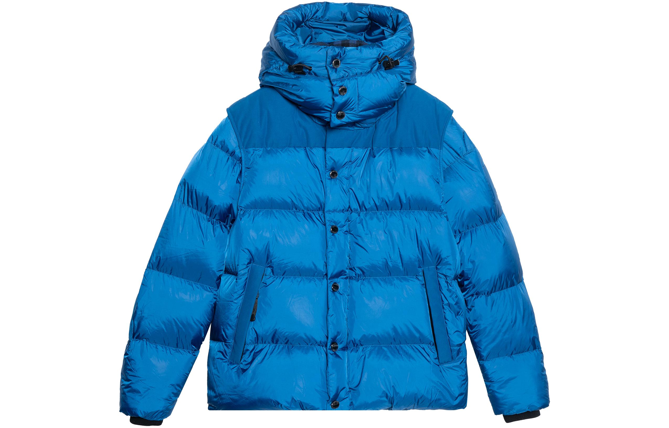 

Burberry Отстегивающаяся куртка-пуховик с капюшоном, Midnight Marine Blue