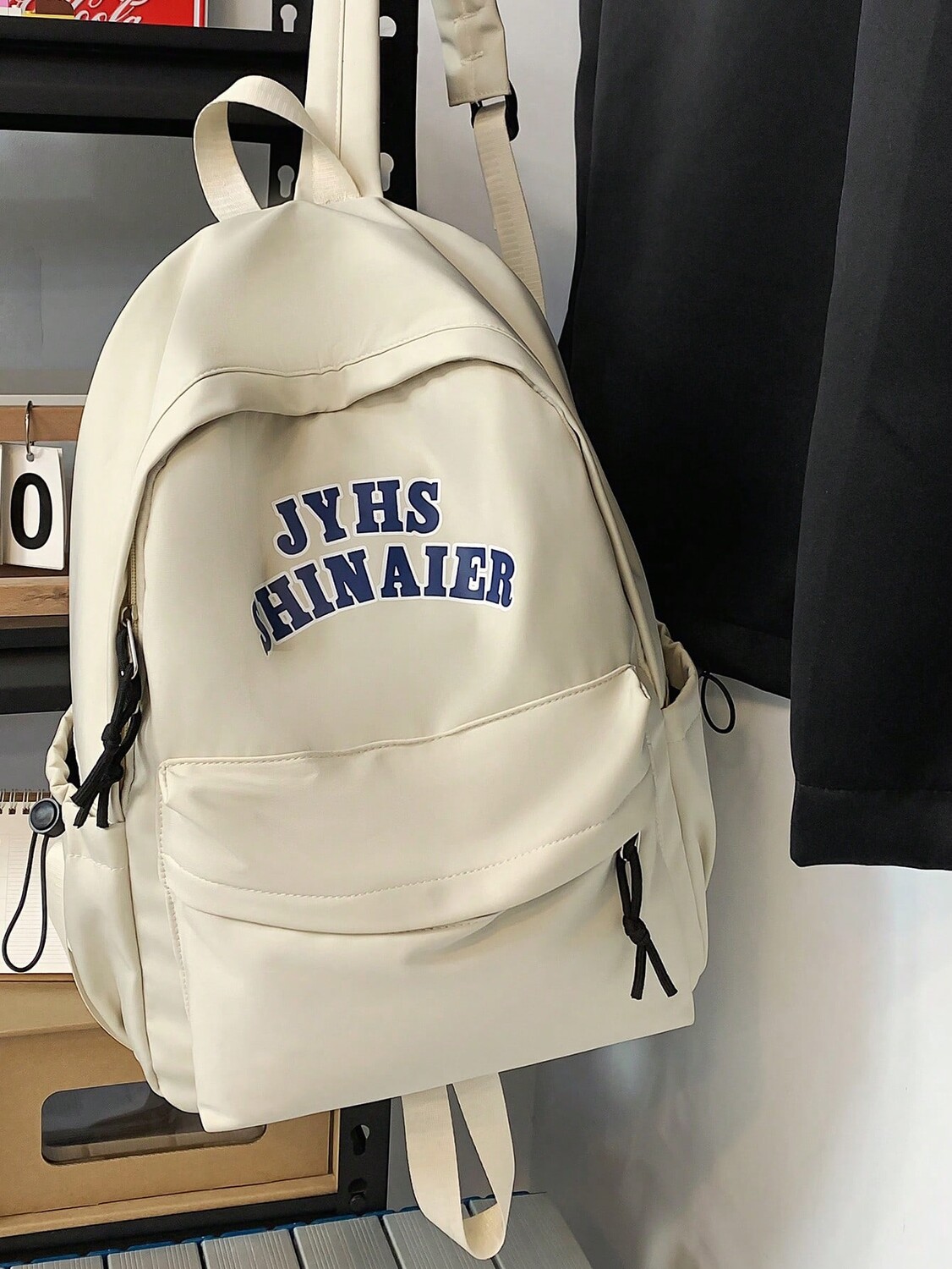 

Модный студенческий рюкзак большой вместимости с подвеской и украшением в виде букв