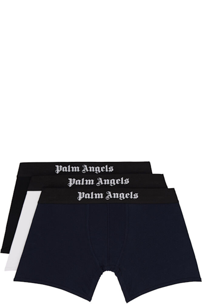 

Упаковка из трех пар трусов-боксеров с разноцветным жаккардовым логотипом Palm Angels