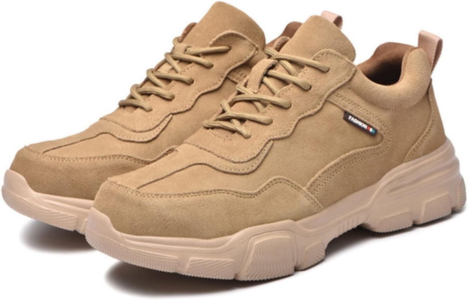 

Мужские легкие дышащие защитные ботинки Safety Trainers для женщин с стальным носком (Цвет: хаки, Размер: 5 US) Hisxus