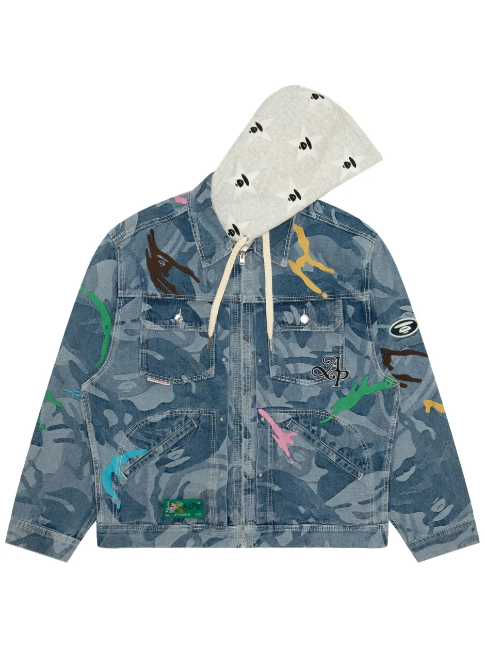 

Куртка с логотипом AAPE BY *A BATHING APE, синий