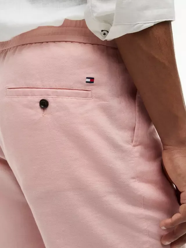Шорты из льняной смеси Doven Tommy Hilfiger, Light Pink — фото 4