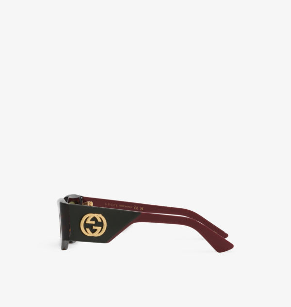 Солнцезащитные очки квадратной формы из ацетата Gg1664S Gucci, коричневый — фото 3