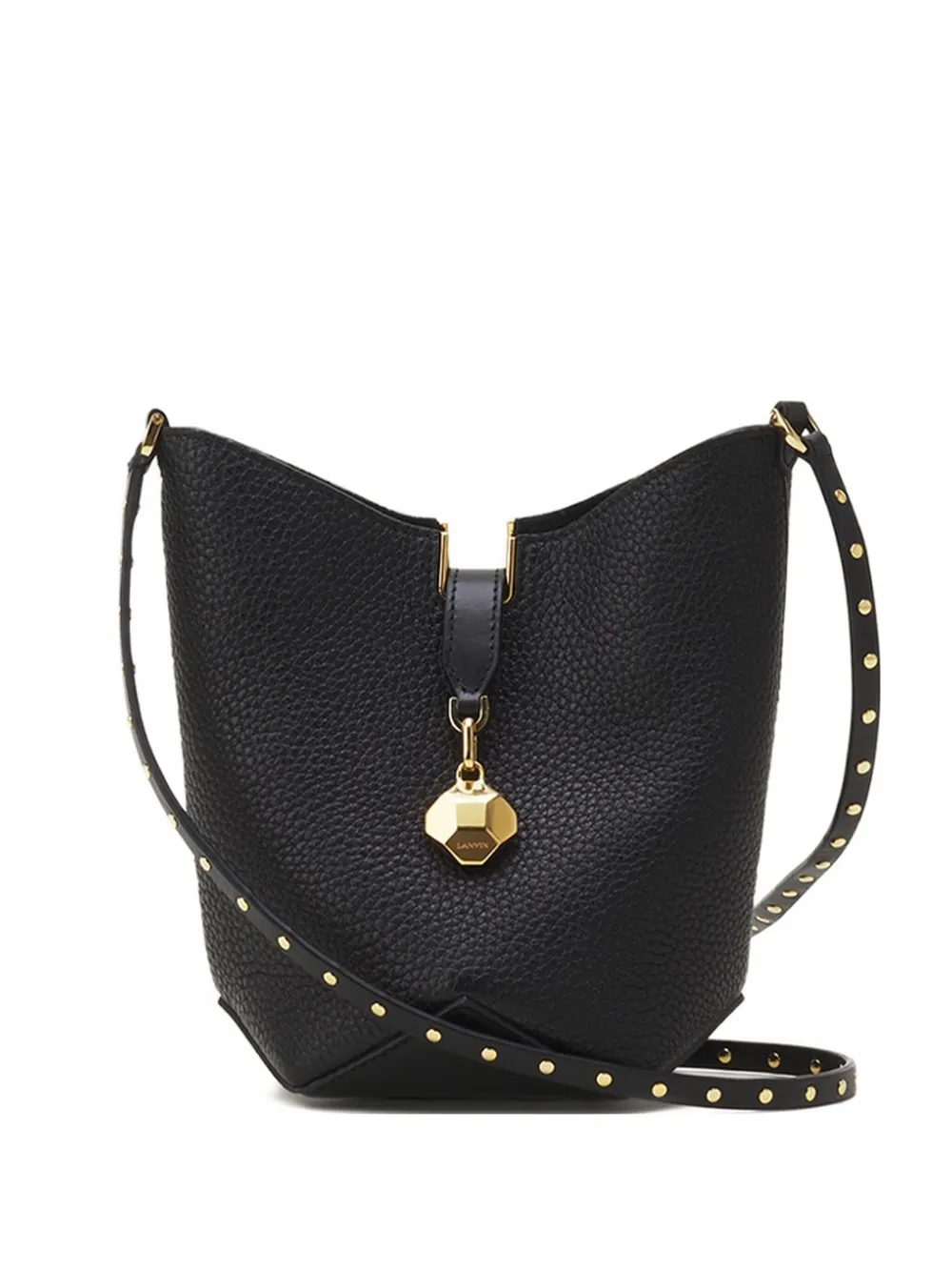 

Сумка через плечо с заклепками Lanvin, черный