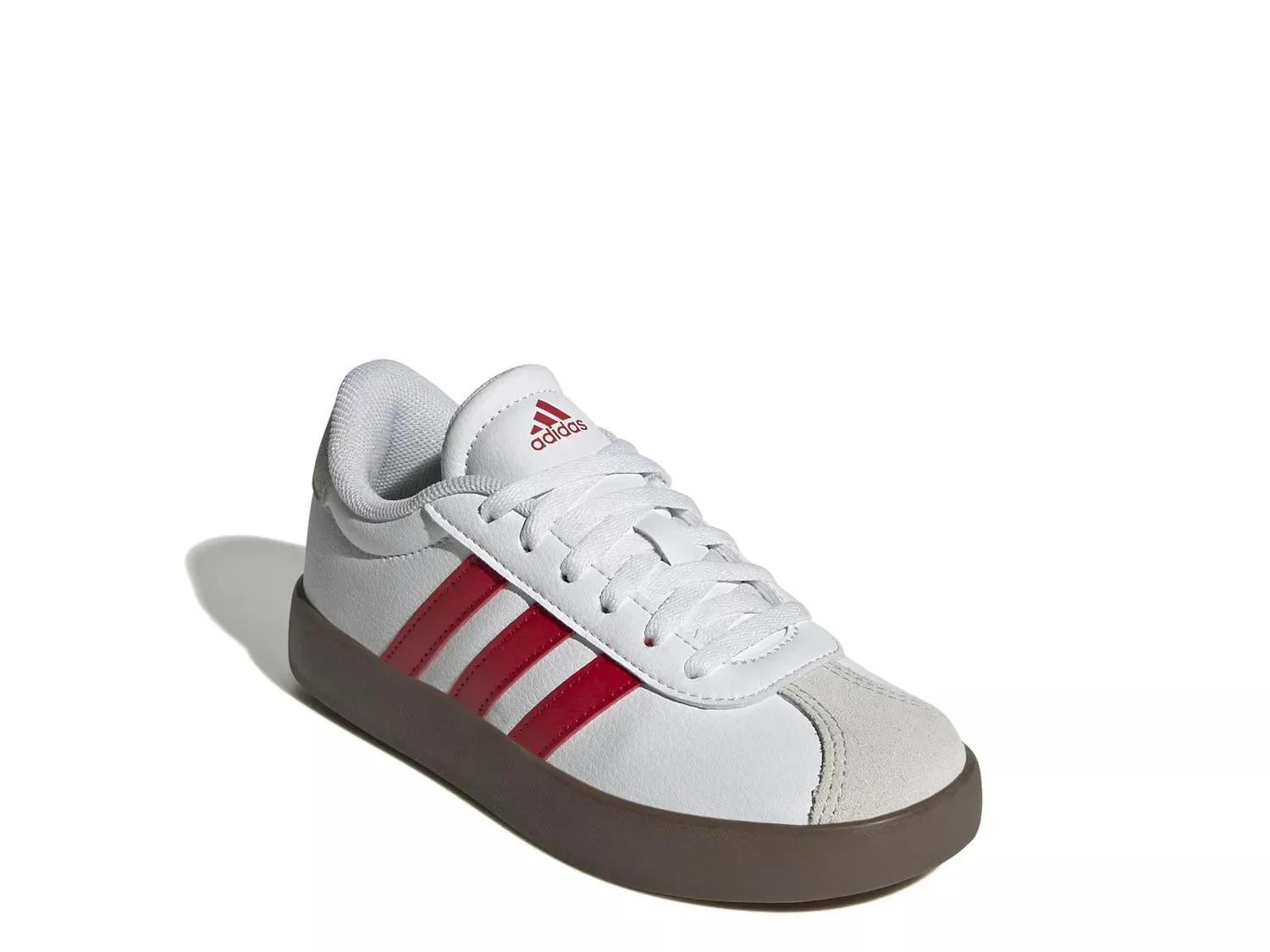 

Кроссовки Adidas VL Court 3.0 — детские, белые/красные