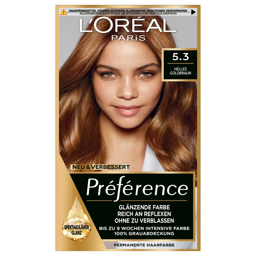

Краска для волос preference Loreal Paris, 5 30 - helles goldbraun, количество 1 шт.