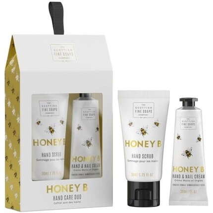 

Scottish Fine Soaps Honey B Hand Care Duo Скраб для рук и набор кремов для рук и ногтей с медом акации