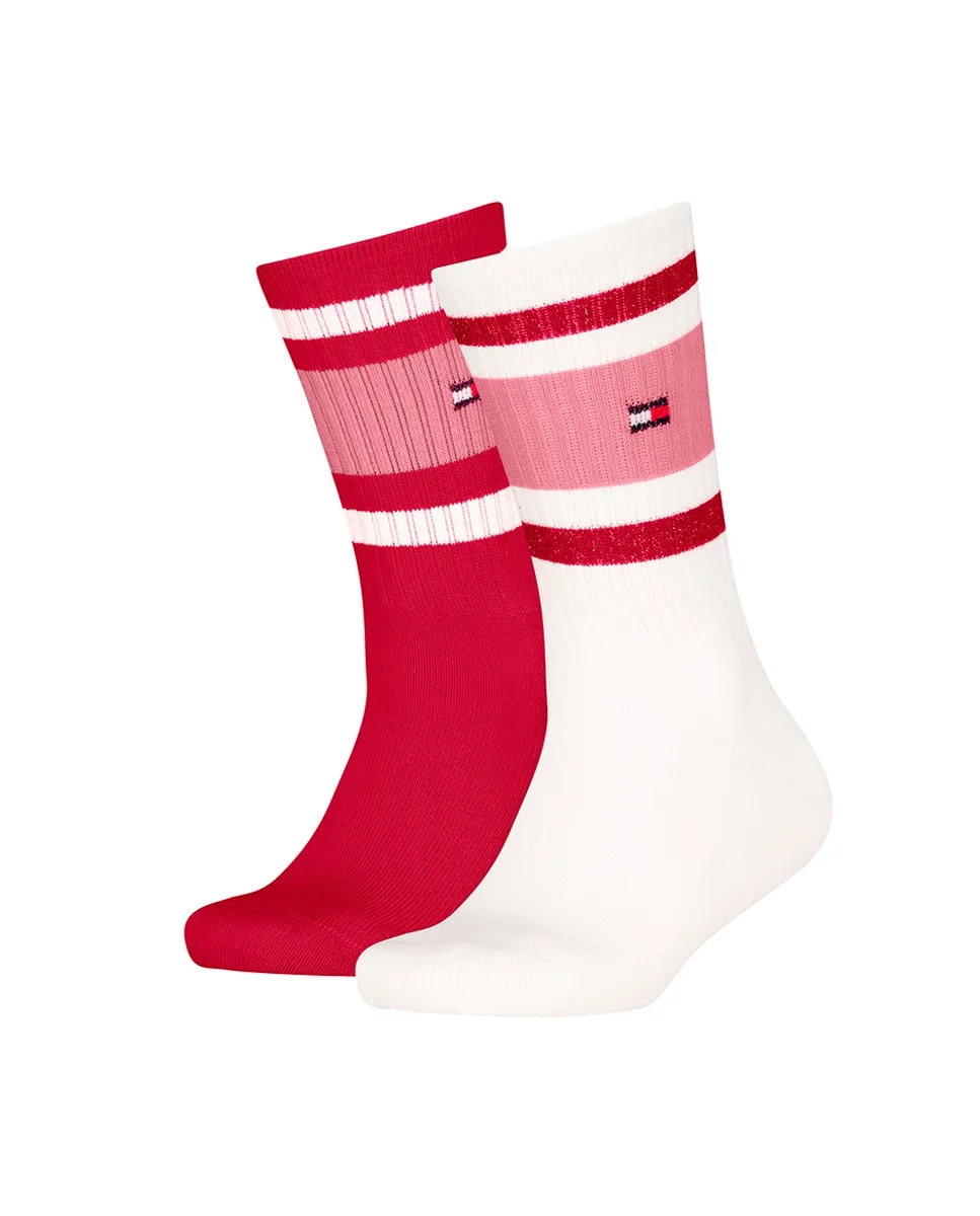 

Детские носки средней длины (набор из 2 штук) Tommy Hilfiger, розовый