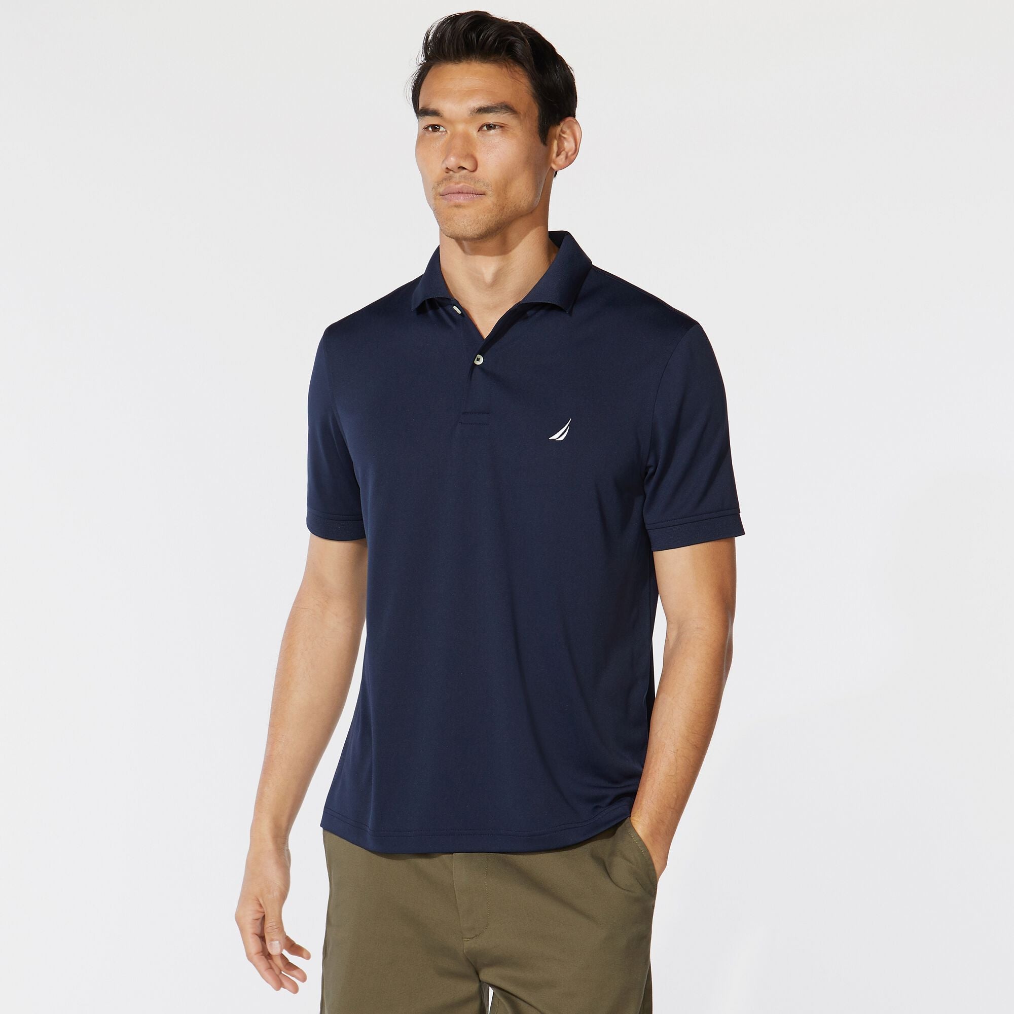 

Мужская футболка-поло для гольфа Nautica Classic Fit Performance, темно-синий