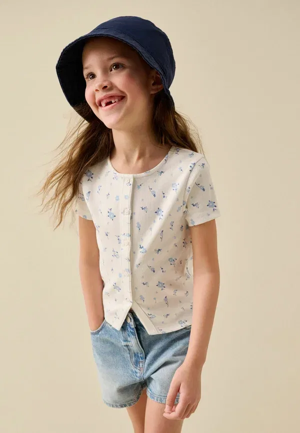 Кардиган Next, white ditsy floral, белый с мелким цветочным принтом