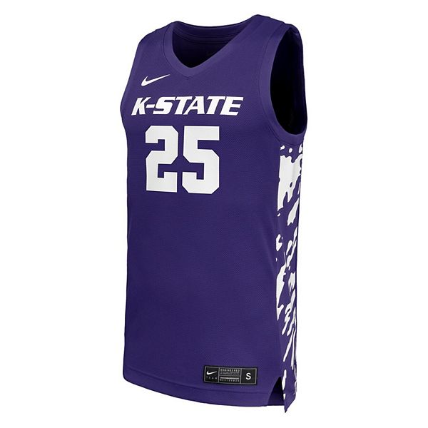 Мужская баскетбольная футболка Kansas State Wildcats #25 фиолетовая Nike — фото 3