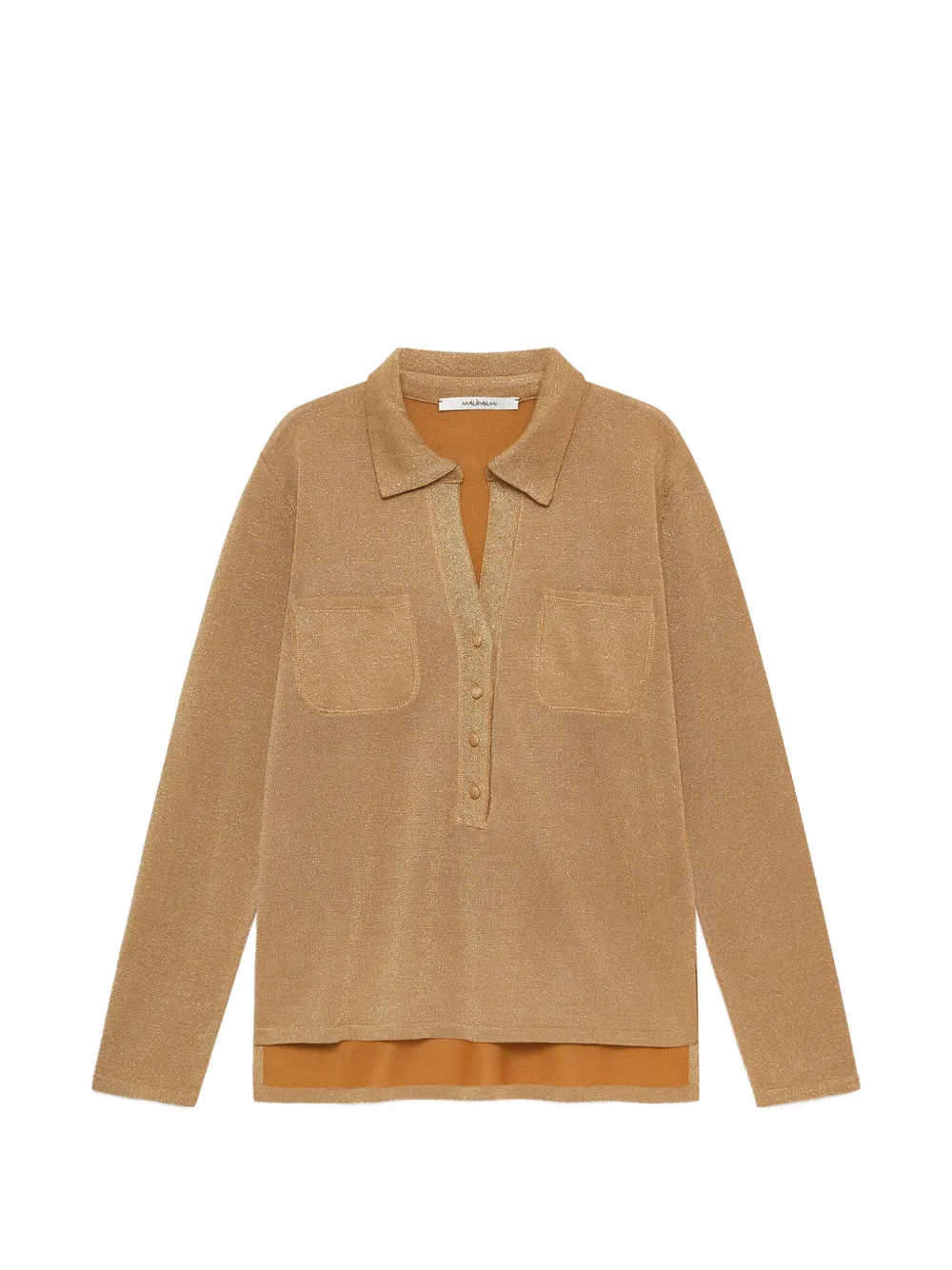 

Поло с пуговицами и карманом Maliparmi, коричневый