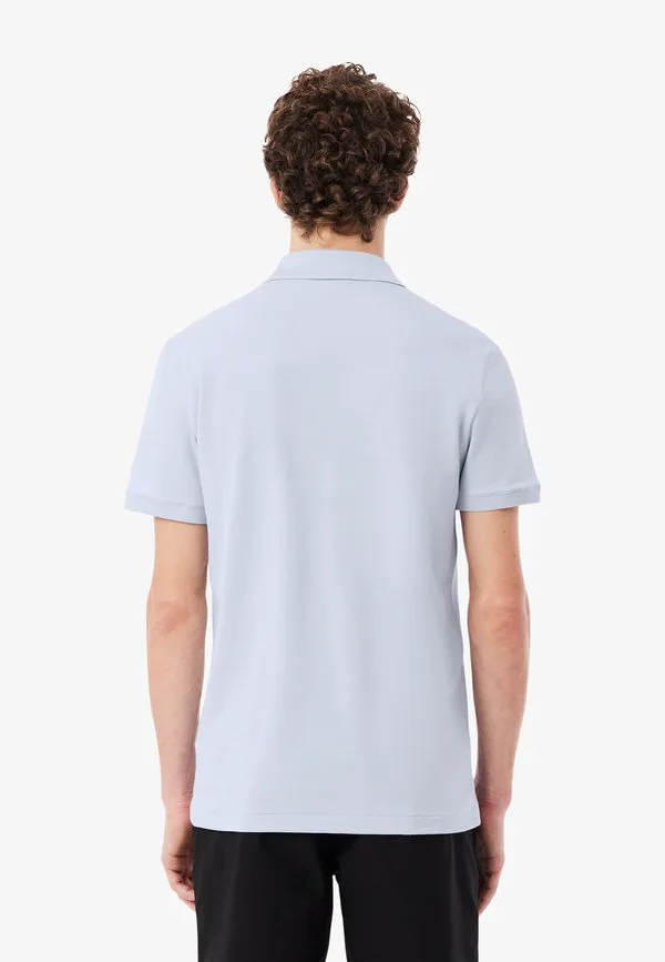 Рубашка поло Lacoste Classic Fit, однотонная, светло-голубой — фото 3