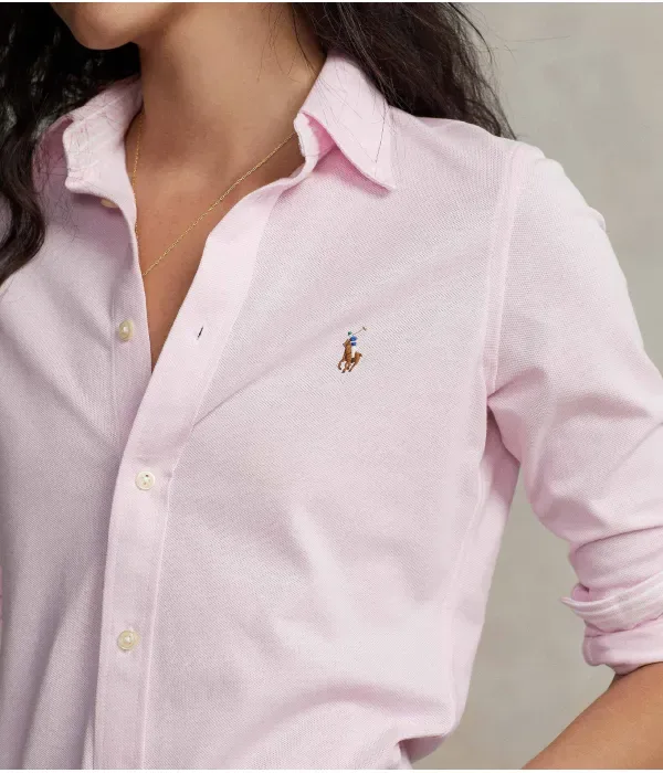 Футболка Хайди slim fit Polo Ralph Lauren, пудрово-розовый — фото 4