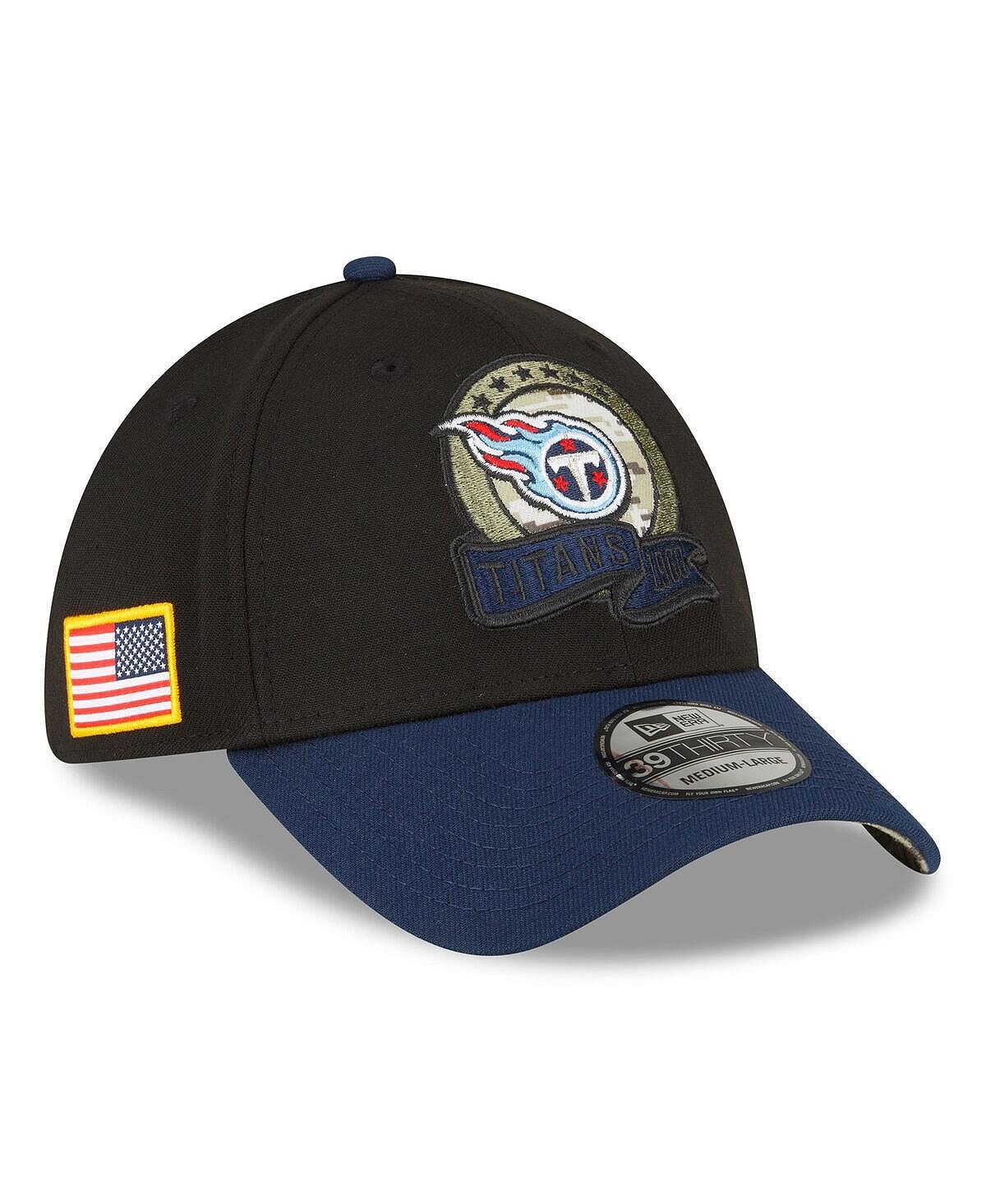 

Мужская черная, темно-синяя шляпа Tennessee Titans 2022 Salute To Service 39THIRTY Flex Hat New Era