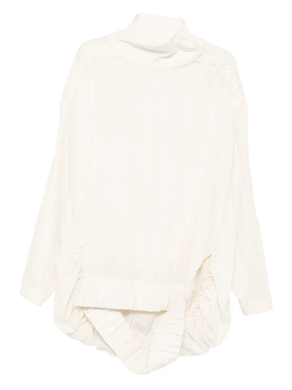 

Плиссированный топ с высоким воротом Jean Paul Gaultier, нейтральный